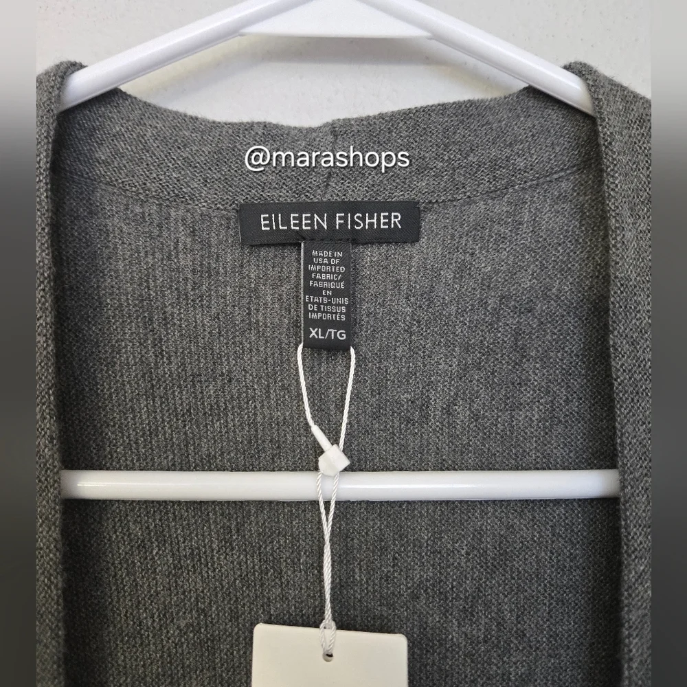 EILEEN FISHER Organic Cotton & Silk Simple Cardigan